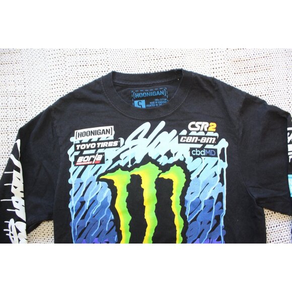 Rare Monster Hoonigan t shirt Small Limited Edition Ken Block Tire Slayer Race - Picture 8 of 10